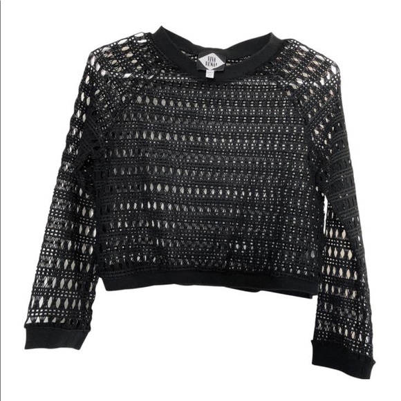 VIVA VENA Crochet Semi-Sheer Mesh Top - Picture 1 of 8